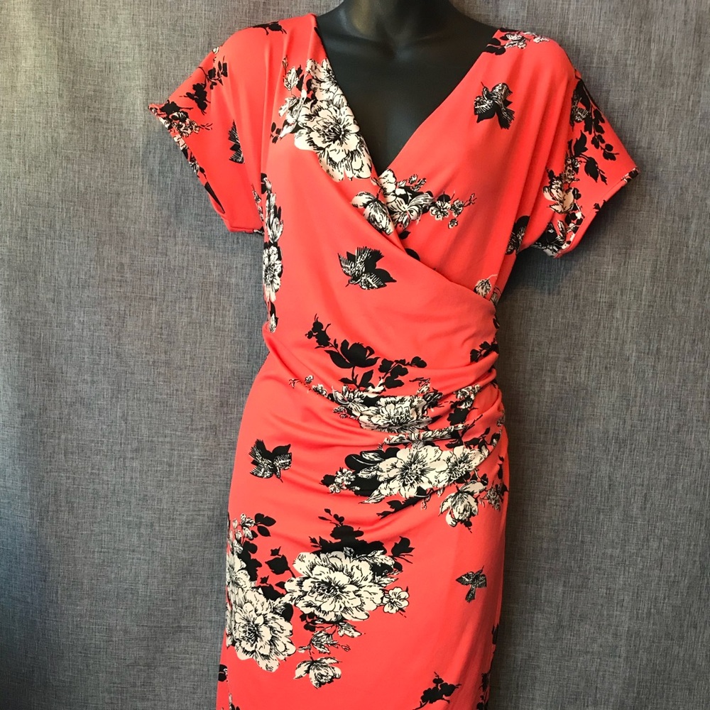 Coral Color Stretch Dress !!!